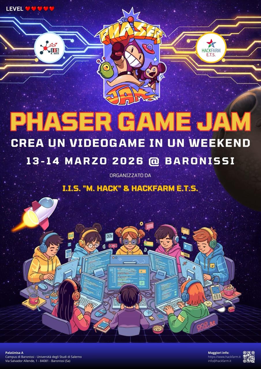 Phaser Game Jam 2026: quando i giovani trasformano il codice in creatività